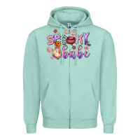 Seafoam spooky babe Zipper Hoodie - AdoDesignShop