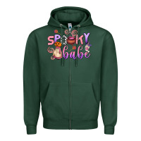 Sports Green spooky babe Zipper Hoodie - AdoDesignShop