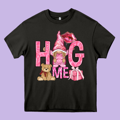 Hug Me With Gnome Hjf Heavy Core Tee Designed By Howdyjamesfarm