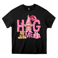 Black hug me with gnome hjf Heavy Core Tee - HowdyJamesFarm