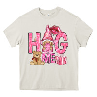 Cream hug me with gnome hjf Heavy Core Tee - HowdyJamesFarm