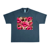 Midnight Navy Valentine's Day pink plaid red glitter cowhide Urban Heavy Tee - FaDigitalArtStudio