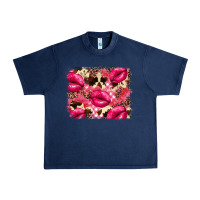 Navy Valentine's Day pink plaid red glitter cowhide Urban Heavy Tee - FaDigitalArtStudio