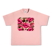 Salmon Valentine's Day pink plaid red glitter cowhide Urban Heavy Tee - FaDigitalArtStudio