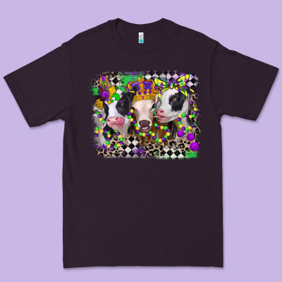 Mardi Gras Heifers Premium Tee Designed By Cowgirlartshop