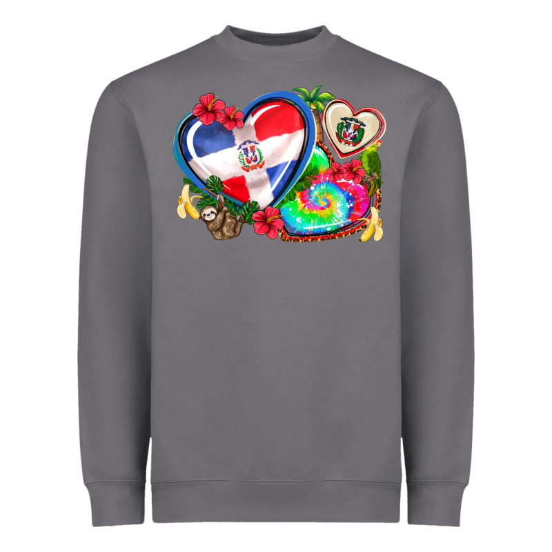 Western Leopard  Dominican Republic  Hearts Heavyweight Sweatshirt by AdoDesignShop | Teevron