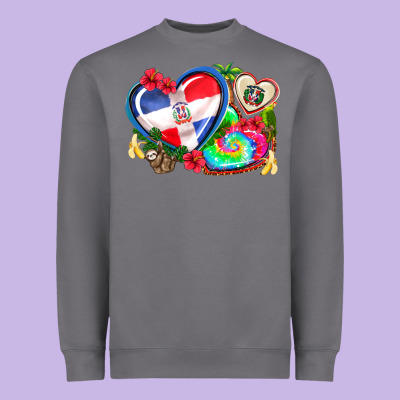 Western Leopard  Dominican Republic  Hearts Heavyweight Sweatshirt Designed By Adodesignshop