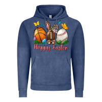 Vintage Denim Happy Easter Sports With Butterfly Vintage Hoodie - BundleAndBundleShop