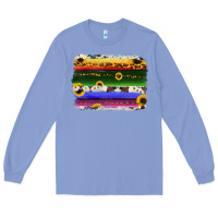 Colony Blue serape sunflowers leopard cowhide background Long Sleeve Tee - RanaPortraitStore