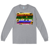 Heather Grey serape sunflowers leopard cowhide background Long Sleeve Tee - RanaPortraitStore