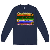 Navy serape sunflowers leopard cowhide background Long Sleeve Tee - RanaPortraitStore
