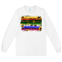 White serape sunflowers leopard cowhide background Long Sleeve Tee - RanaPortraitStore