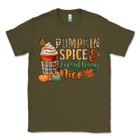 Army Green pumpkin spice and everything nice Classic Tee - CowGirlArtShop