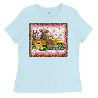 Baby Blue Easter Day with farm animals tumbler Ladies Tee - HowdyJamesFarm