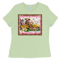 Matcha Easter Day with farm animals tumbler Ladies Tee - HowdyJamesFarm
