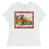 Easter Day With Farm Animals Tumbler Ladies Tee | Teevron