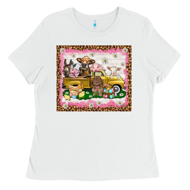 Easter Day With Farm Animals Tumbler Ladies Tee by HowdyJamesFarm | Teevron