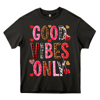 Asphalt Good vibes only Valentine's Day Heavy Core Tee - HowdyJamesFarm