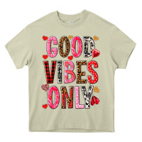 Mossy Good vibes only Valentine's Day Heavy Core Tee - HowdyJamesFarm