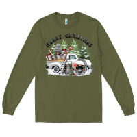 Army Green merry christmas gnomies Long Sleeve Tee - FaDigitalArtStudio