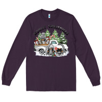 Plum merry christmas gnomies Long Sleeve Tee - FaDigitalArtStudio