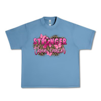 Pebble Blue Stronger than Cancer Urban Heavy Tee - FaDigitalArtStudio