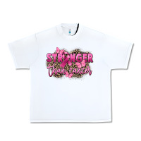 White Stronger than Cancer Urban Heavy Tee - FaDigitalArtStudio