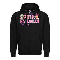 Black pink halloween Zipper Hoodie - AdoDesignShop