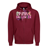 Burgundy pink halloween Zipper Hoodie - AdoDesignShop