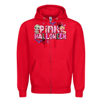 Red pink halloween Zipper Hoodie - AdoDesignShop