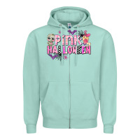 Seafoam pink halloween Zipper Hoodie - AdoDesignShop