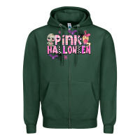 Sports Green pink halloween Zipper Hoodie - AdoDesignShop