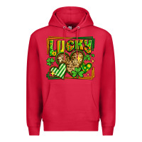 Cardinal lucky st patricks day hearts Premium Hoodie - LillyAllenDesigns