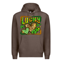 Coffee lucky st patricks day hearts Premium Hoodie - LillyAllenDesigns