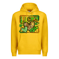 Lemon lucky st patricks day hearts Premium Hoodie - LillyAllenDesigns