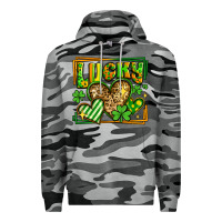 Slate Camo lucky st patricks day hearts Premium Hoodie - LillyAllenDesigns