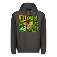 Smoke lucky st patricks day hearts Premium Hoodie - LillyAllenDesigns