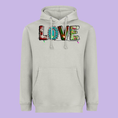 Love Christmas Gemstone Heavyweight Hoodie Designed By Adodesignshop