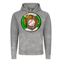 Cloud Rock baseball with sunflower round earrings Vintage Hoodie - BundleAndBundleShop