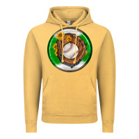 Vintage Mustard baseball with sunflower round earrings Vintage Hoodie - BundleAndBundleShop