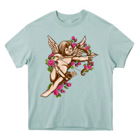 Arona Cupid with rose Valentine's Day Heavy Core Tee - HowdyJamesFarm
