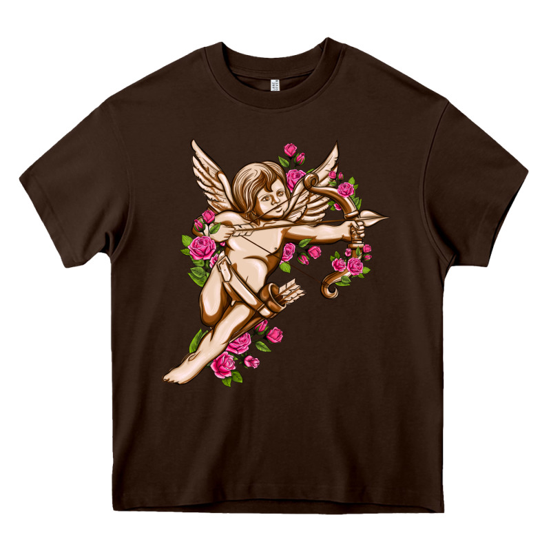 Cupid With Rose Valentine's Day Heavy Core Tee by HowdyJamesFarm | Teevron