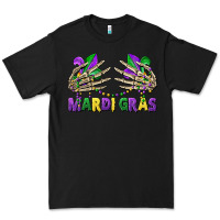 Black mardi gras skeleton hands Premium Tee - CowGirlArtShop