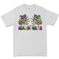 Dove Grey mardi gras skeleton hands Premium Tee - CowGirlArtShop