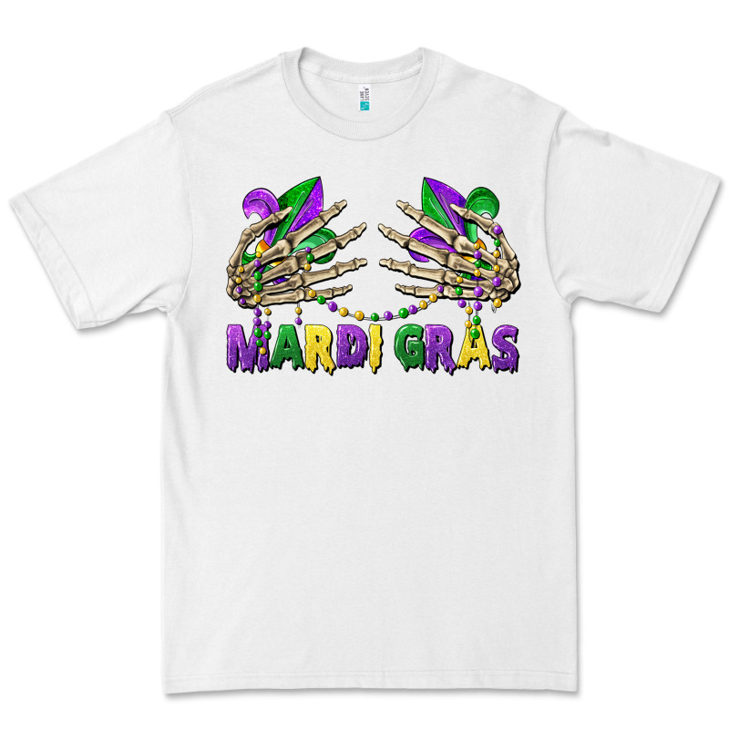 Mardi Gras Skeleton Hands Premium Tee by CowGirlArtShop | Teevron