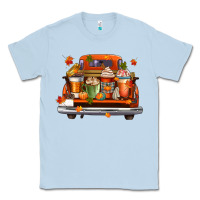 Dusty Blue coffee cups truck Classic Tee - CowGirlArtShop