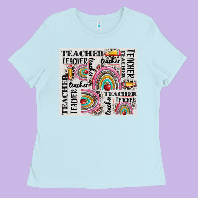 Teacher Tumbler Ladies Tee Designed By Cowgirlartshop