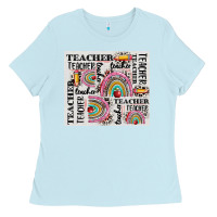 Baby Blue teacher tumbler Ladies Tee - CowGirlArtShop