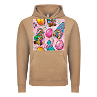 Vintage Coffee Easter Gnomies Seamless Pattern Vintage Hoodie - BundleAndBundleShop