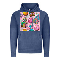 Vintage Denim Easter Gnomies Seamless Pattern Vintage Hoodie - BundleAndBundleShop